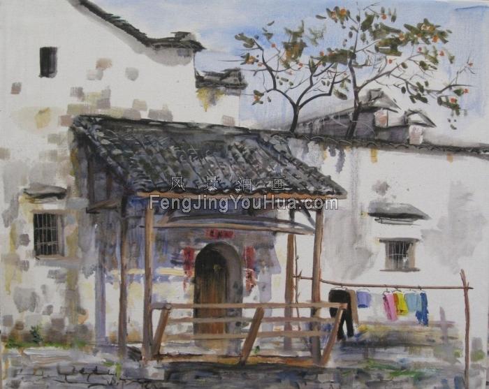 风景油画-乡村图片