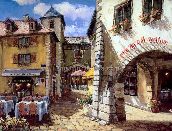 风景油画-欧洲风景画图片