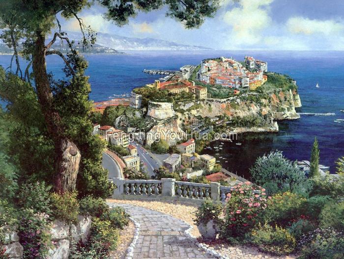 风景油画-海边风景图片