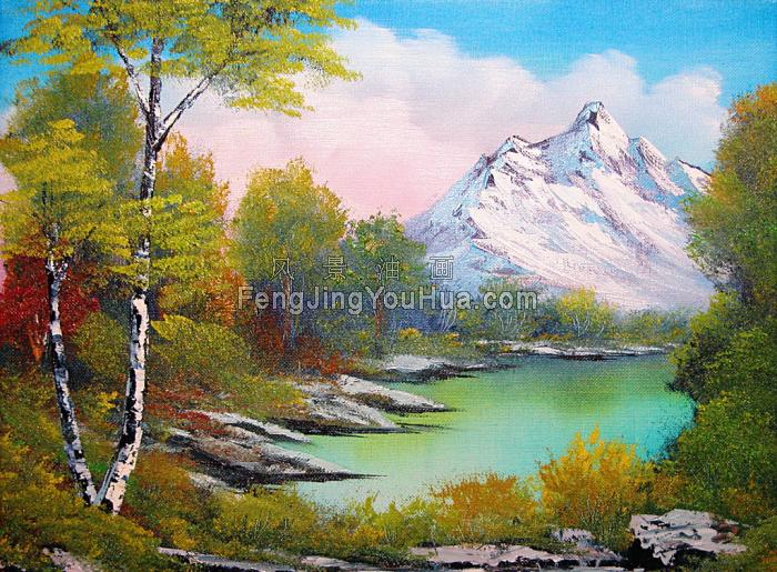 风景油画-山水风景图片