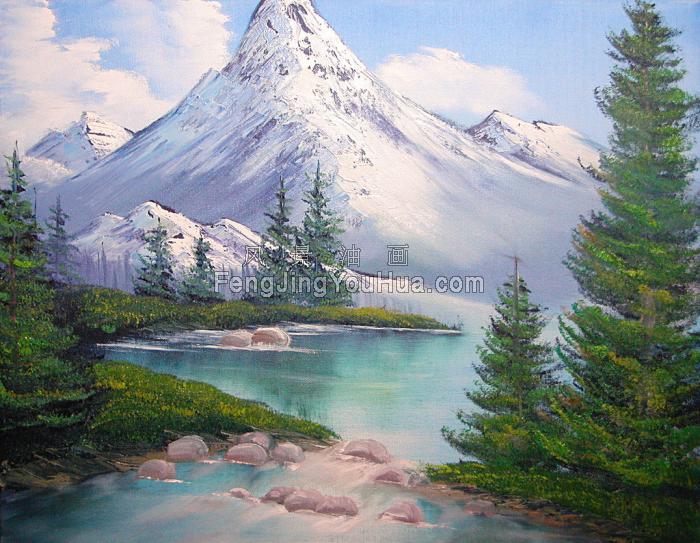 风景油画-山水风景图片