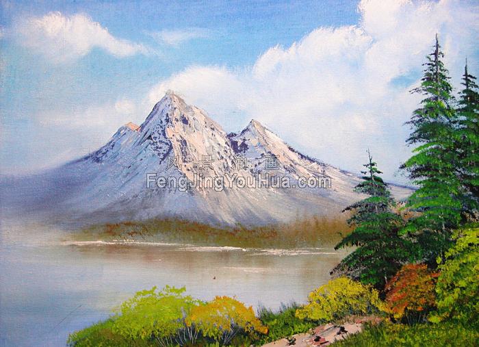 风景油画-山水风景图片